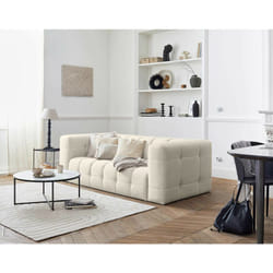 Suzano - canapé 3 places - en tissu - beige