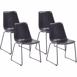 Cuzco - lot de 4 chaises - en simili cuir