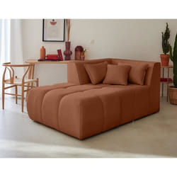 Caracas - module d'assise méridienne gauche - en tissu