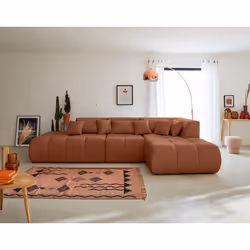 Caracas - canapé modulable d'angle droit - 5 places - en tissu