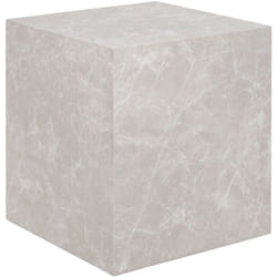 Lisa Design - Pula - bout de canapé - effet marbre - 40 cm - beige