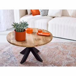 Eldorado - table basse - bois et noir - 80 cm