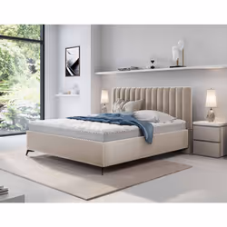 Mendoza - lit coffre - 160x200 - sommier inclus - en velours