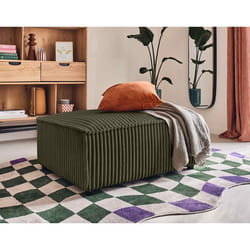 Stella - pouf - en velours côtelé grosses côtes