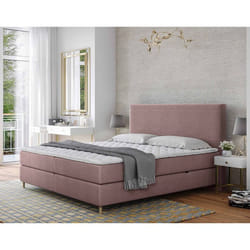 Rafaela - lit boxspring - 140x200 - coffres et surmatelas inclus - en velours