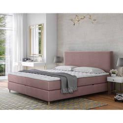 Rafaela - lit boxspring - 180x200 - coffres et surmatelas inclus - en velours