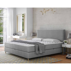 Rafaela - lit boxspring - 180x200 - coffres et surmatelas inclus - en velours