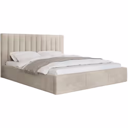 Rosario - lit coffre - 140x200 - sommier inclus - en velours