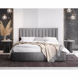 Rosario - lit coffre - 160x200 - sommier inclus - en velours