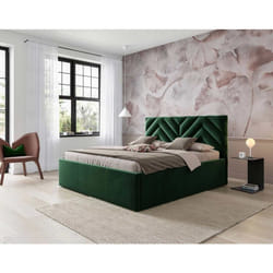 Santiago - lit coffre - 140x200 - sommier inclus - en velours