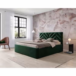Santiago - lit coffre - 160x200 - sommier inclus - en velours