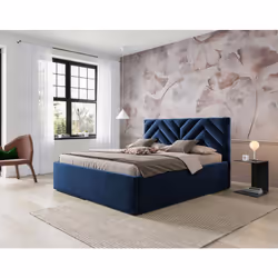Santiago - lit coffre - 160x200 - sommier inclus - en velours
