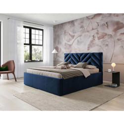 Santiago - lit coffre - 160x200 - sommier inclus - en velours