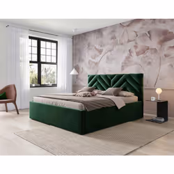 Santiago - lit coffre - 180x200 - sommier inclus - en velours