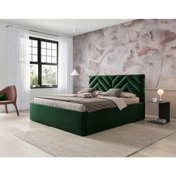 Santiago - lit coffre - 180x200 - sommier inclus - en velours