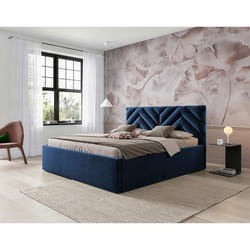 Santiago - lit coffre - 180x200 - sommier inclus - en velours