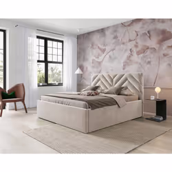 Santiago - lit coffre - 140x200 - sommier inclus - en velours