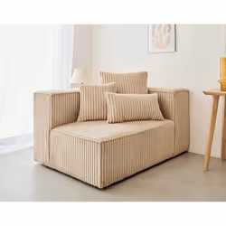 Colombine - module d'assise droit - en velours côtelé grosses côtes