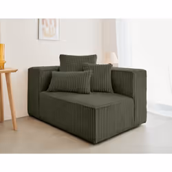 Colombine - module d'assise gauche - en velours côtelé grosses côtes