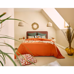 Goyave - lit coffre - 140x190 - en velours côtelé - sommier inclus