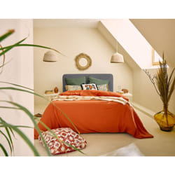 Goyave - lit coffre - 160x200 - en velours côtelé - sommier inclus