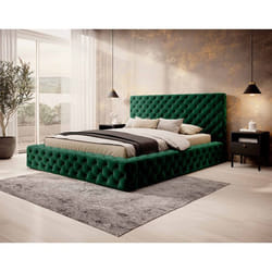 Christiana - lit coffre - 140x200 - sommier inclus - en velours