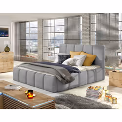 Lucea - lit coffre - 140x200 - sommier inclus - en velours