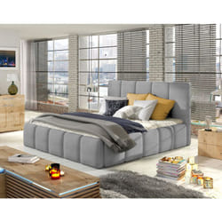 Lucea - lit coffre - 140x200 - sommier inclus - en velours