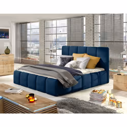 Lucea - lit coffre - 140x200 - sommier inclus - en velours
