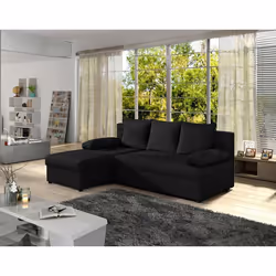 Numancia - canapé d'angle réversible 4 places - convertible avec coffre - en tissu