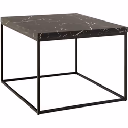 Alamosa - table basse - effet marbre noir - 60 cm