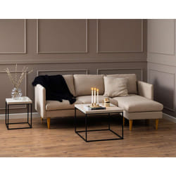 Alamosa - table basse - effet travertin - 60 cm
