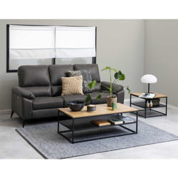 Salida - table basse - bois et métal noir - 120 cm