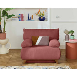 Cristal - fauteuil - convertible avec coffre - en velours texturé