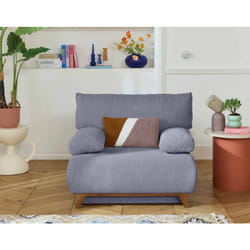 Cristal - fauteuil - convertible avec coffre - en velours texturé