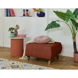 Cristal - pouf modulable - 65 cm - en velours texturé