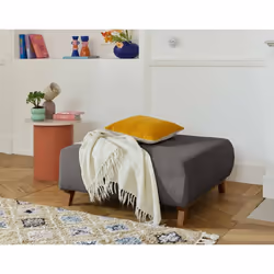 Cristal - pouf modulable - 95 cm - en velours texturé