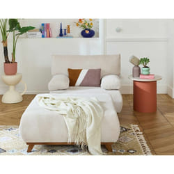 Cristal - fauteuil - convertible avec coffre et grand pouf - en velours texturé