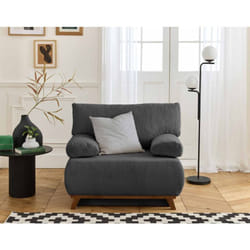 Cristal - fauteuil - convertible avec coffre - en velours côtelé