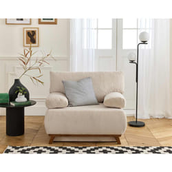 Cristal - fauteuil - convertible avec coffre - en velours côtelé