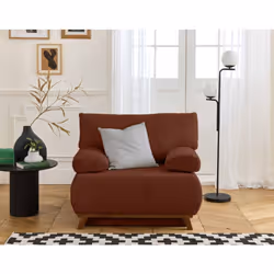 Cristal - fauteuil - convertible avec coffre - en velours côtelé