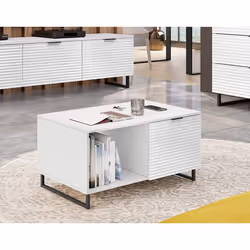 Barbara - table basse - blanc - 100 cm