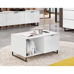 Barbara - table basse - blanc - 100 cm