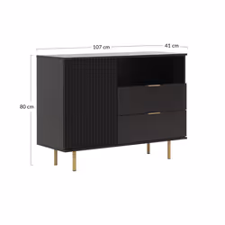 Best Mobilier 1662N unité de tiroir de bureau Noir - Vue supplémentaire 5
