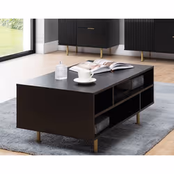 Monica - table basse - noir - 100 cm