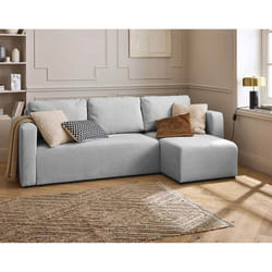 Canopy - canapé d'angle réversible - 4 places - convertible avec coffre - en tissu texturé