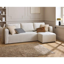 Canopy - canapé d'angle réversible - 4 places - convertible avec coffre - en tissu texturé
