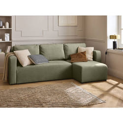 Canopy - canapé d'angle réversible - 4 places - convertible avec coffre - en tissu texturé