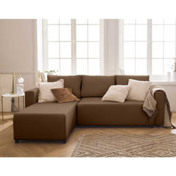 Regala - canapé d'angle réversible - 4 places - convertible avec coffre - en tissu