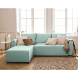 Regala - canapé d'angle réversible - 4 places - convertible avec coffre - en tissu